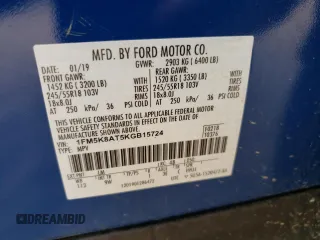 2019 Ford Police Interceptor Utility z VIN 1FM5K8AT5KGB15724, wystawiony jako Copart lot #55945185 z przebiegiem 108 429 mil mil oraz Tytuł czysty. Historia ofert i sprzedaży dostępna na DreamBid. Obrazek 13.