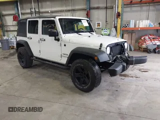 2018 Jeep Wrangler JK Unlimited Sport with VIN 1C4BJWDG8JL859885, listed as a IAAI auction lot 41205279 with 47,941 mi miles. Bid and sale history available at carsss.com. Image 1.