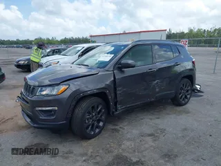 2021 Jeep Compass 80th Anniversary with VIN 3C4NJCEB6MT581320, listed as a IAAI auction lot 41946150 with 16,144 mi miles and . Bid and sale history available at carsss.com. Image 2.