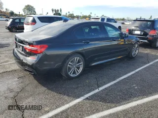 2017 BMW 7 Series 740i with VIN WBA7E2C59HG739693, listed as a Copart auction lot 42599835 with 90,061 mi miles and Salvage Title. Bid and sale history available at carsss.com. Image 3.