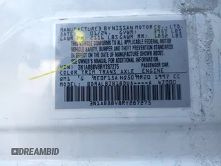 2024 Nissan Sentra S with VIN 3N1AB8BV8RY287275, listed as a IAAI auction lot 41833281 with 27,073 mi miles. Bid and sale history available at carsss.com. Image 9.