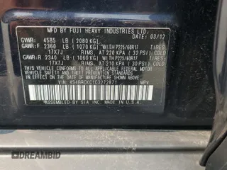 2012 Subaru Outback Limited z VIN 4S4BRCKC1C3272871, wystawiony jako Copart lot #58151585 z przebiegiem 97 662 mil mil oraz Szkoda całkowita • Salvage title. Historia ofert i sprzedaży dostępna na DreamBid. Obrazek 14.