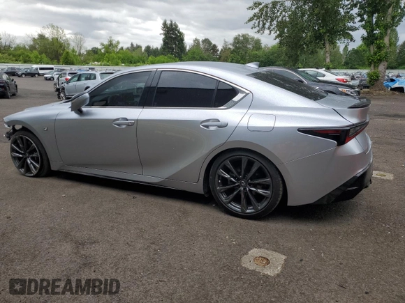 2024 Lexus IS 350 F Sport with VIN JTHGZ1B2XR5073688, listed as a Copart auction lot 56994845 with 9,593 mi miles and Salvage title. Bid and sale history available at DreamBid. Image 2.