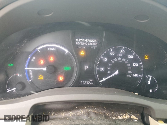 2013 Lexus RX 450h with VIN JTJZB1BA2D2007181, listed as a Copart auction lot 44821995 with 177,232 mi miles and Salvage title. Bid and sale history available at DreamBid. Image 9.