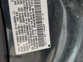 2006 Honda Odyssey EX-L z VIN 5FNRL38786B014188, wystawiony jako Copart lot #57140935 z przebiegiem Nie podano mil oraz Szkoda całkowita • Salvage title. Historia ofert i sprzedaży dostępna na DreamBid. Obrazek 13.