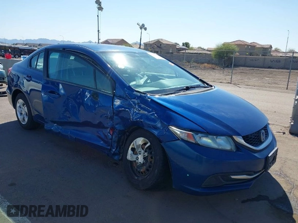 2014 Honda Civic Sedan LX with VIN 19XFB2F58EE260616, listed as a IAAI auction lot 41849697 with 148,757 mi miles. Bid and sale history available at carsss.com. Image 1.