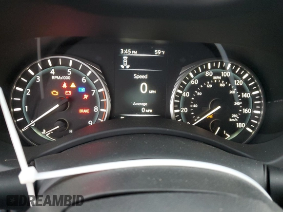 2024 Infiniti Q50 Luxe with VIN JN1EV7BR9RM632130, listed as a Copart auction lot 82011124 with Not Provided miles and Salvage Title. Bid and sale history available at DreamBid. Image 9.