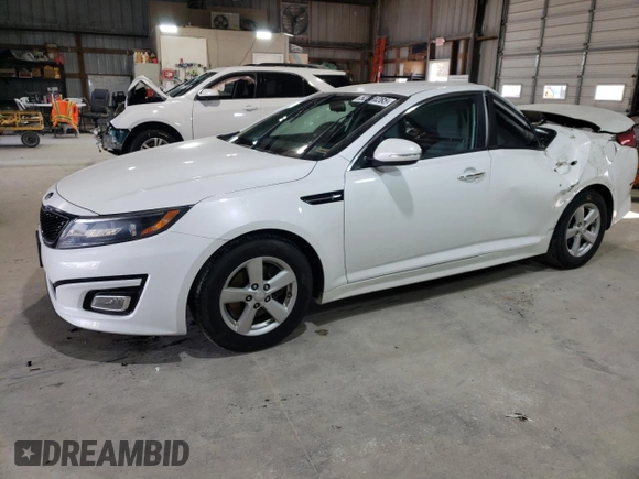 2015 Kia Optima LX with VIN KNAGM4A77F5531369, listed as a Copart auction lot 52251285 with 118,524 mi miles and Salvage Title. Bid and sale history available at carsss.com. Image 1.
