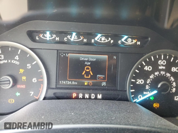 2018 Ford F-150 XL with VIN 1FTEW1CP4JKC46445, listed as a Copart auction lot 54977745 with 174,734 mi miles and Salvage title. Bid and sale history available at DreamBid. Image 9.