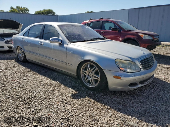 2003 Mercedes-Benz S-Class 4.3L with VIN WDBNG83J13A344129, listed as a Copart auction lot 75474174 with 0 mi miles and Clean Title. Bid and sale history available at carsss.com. Image 4.