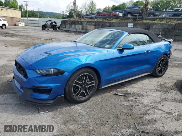 2021 Ford Mustang EcoBoost with VIN 1FATP8UH1M5104857, listed as a Copart auction lot 57152165 with 75,303 mi miles and Salvage title. Bid and sale history available at DreamBid. Image 1.