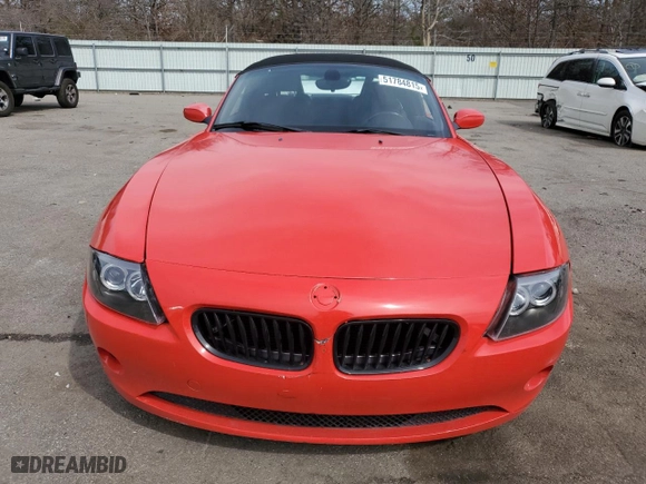 2005 BMW Z4 2.5i with VIN 4USBT33505LS56955, listed as a Copart auction lot 51784815 with 112,859 mi miles and Clean Title. Bid and sale history available at carsss.com. Image 5.