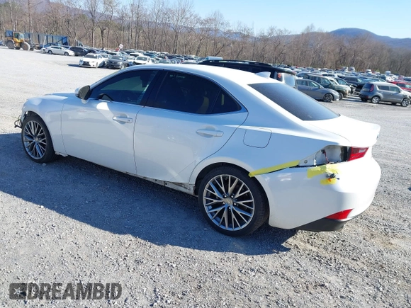 2014 Lexus IS 250 with VIN JTHCF1D21E5005746, listed as a IAAI auction lot 41892900 with 136,295 mi miles. Bid and sale history available at carsss.com. Image 3.