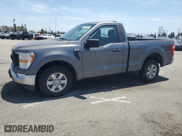 2021 Ford F-150 XL with VIN 1FTMF1C58MKE24095, listed as a Copart auction lot 57686455 with 60,583 mi miles and Salvage title. Bid and sale history available at DreamBid. Image 1.