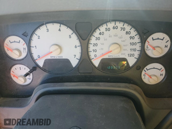 2008 Dodge 1500 SLT with VIN 1D7HU18258S592181, listed as a Copart auction lot 52978915 with 123,303 mi miles and Salvage Title. Bid and sale history available at DreamBid. Image 9.
