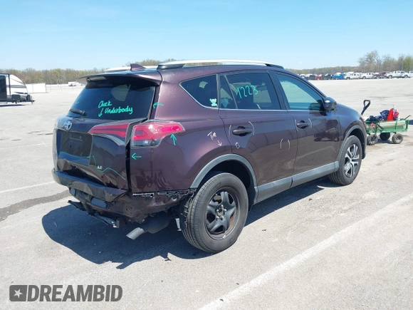 2016 Toyota RAV4 LE with VIN 2T3ZFREV4GW284902, listed as a IAAI auction lot 42054633 with 117,463 mi miles and . Bid and sale history available at carsss.com. Image 4.