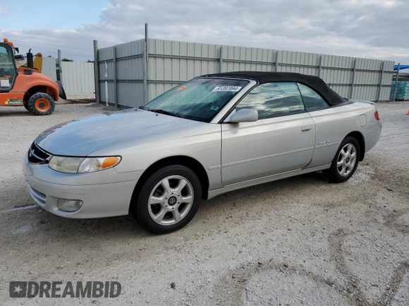 2000 Toyota Solara SE with VIN 2T1FF22P0YC381977, listed as a Copart auction lot 81397894 with 104,630 mi miles and Non Repairable. Bid and sale history available at DreamBid. Image 1.