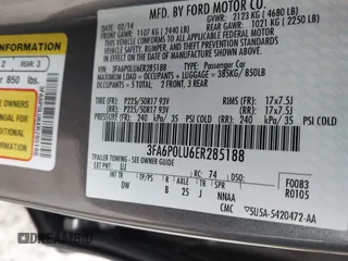 2014 Ford Fusion SE Hybrid with VIN 3FA6P0LU6ER285188, listed as a IAAI auction lot 42516215 with 122,899 mi miles and . Bid and sale history available at DreamBid. Image 9.