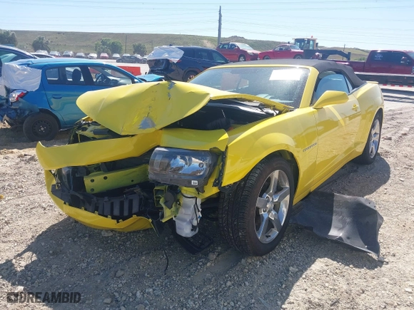 2015 Chevrolet Camaro LT with VIN 2G1FD3D30F9214174, listed as a IAAI auction lot 41807488 with 23,002 mi miles. Bid and sale history available at carsss.com. Image 17.