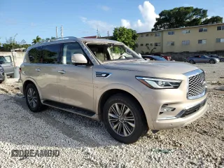 2019 Infiniti QX80 LUXE with VIN JN8AZ2ND7K9850485, listed as a Copart auction lot 76705404 with 32,121 mi miles and Salvage Title. Bid and sale history available at carsss.com. Image 4.