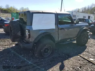 2022 Ford Bronco with VIN 1FMDE5AH5NLB19801, listed as a Copart auction lot 89247225 with 7,759 mi miles and Salvage Title. Bid and sale history available at carsss.com. Image 3.
