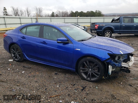 2020 Acura TLX w/A-Spec Pkg with VIN 19UUB1F63LA009028, listed as a Copart auction lot 43976475 with 51,929 mi miles and Salvage Title. Bid and sale history available at carsss.com. Image 4.