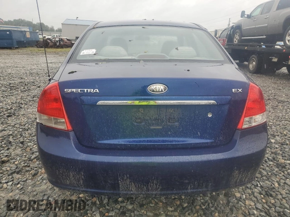 2008 Kia Spectra EX with VIN KNAFE122385539823, listed as a Copart auction lot 71399374 with 142,989 mi miles and Salvage Title. Bid and sale history available at carsss.com. Image 6.