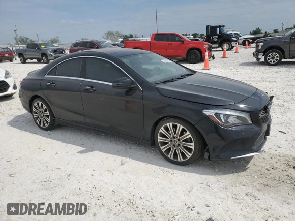 2018 Mercedes-Benz CLA with VIN WDDSJ4EB6JN686613, listed as a Copart auction lot 53536225 with 45,368 mi miles and Salvage Title. Bid and sale history available at carsss.com. Image 4.