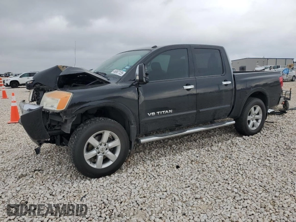 2013 Nissan Titan Pro-4X with VIN 1N6BA0ECXDN313300, listed as a Copart auction lot 46987125 with 174,432 mi miles and Salvage title. Bid and sale history available at DreamBid. Image 1.