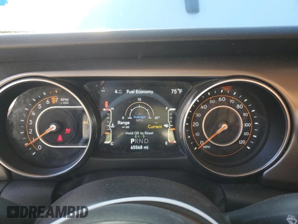 2022 Jeep Wrangler Unlimited Sport S with VIN 1C4HJXDG5NW239967, listed as a Copart auction lot 82288754 with 65,568 mi miles and Salvage Title. Bid and sale history available at carsss.com. Image 9.