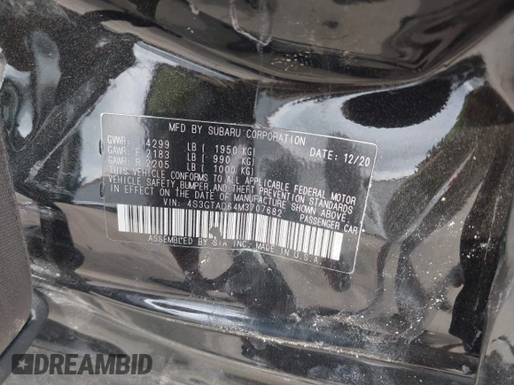 2021 Subaru Impreza Premium z VIN 4S3GTAD64M3707682, wystawiony jako IAAI lot #42142820 z przebiegiem 44 819 mil mil oraz . Historia ofert i sprzedaży dostępna na DreamBid. Obrazek 9.