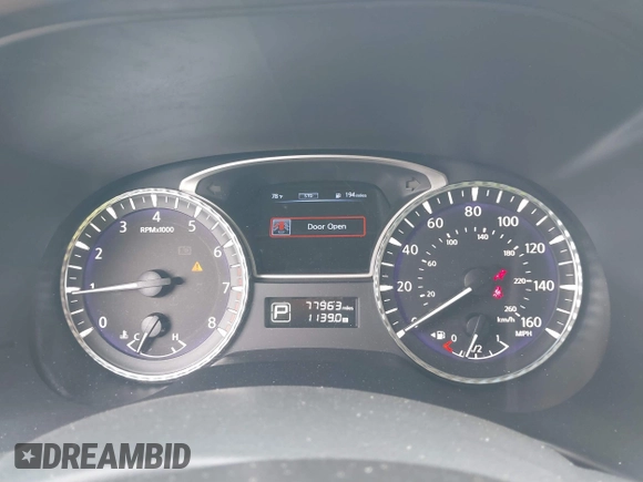 2015 Infiniti QX60 with VIN 5N1AL0MN0FC525886, listed as a IAAI auction lot 41861697 with 77,963 mi miles. Bid and sale history available at carsss.com. Image 7.
