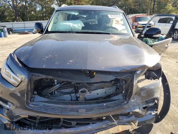 2022 Infiniti QX80 PREMIUM SELECT with VIN JN8AZ2AF0N9744083, listed as a Copart auction lot 85163084 with 0 mi miles and Salvage Title. Bid and sale history available at carsss.com. Image 5.