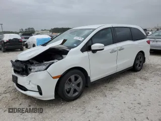2021 Honda Odyssey EX with VIN 5FNRL6H56MB025283, listed as a Copart auction lot 51373475 with 25,851 mi miles and Salvage Title. Bid and sale history available at DreamBid. Image 1.