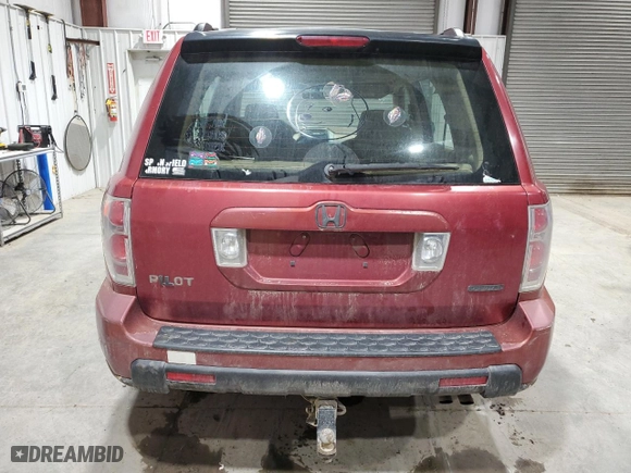 2006 Honda Pilot LX with VIN 2HKYF18156H525247, listed as a Copart auction lot 54573465 with 343,533 mi miles and Clean Title. Bid and sale history available at carsss.com. Image 6.