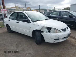 2004 Mitsubishi Lancer ES with VIN JA3AJ26E74U060371, listed as a IAAI auction lot 41636927 with 165,456 mi miles. Bid and sale history available at carsss.com. Image 1.