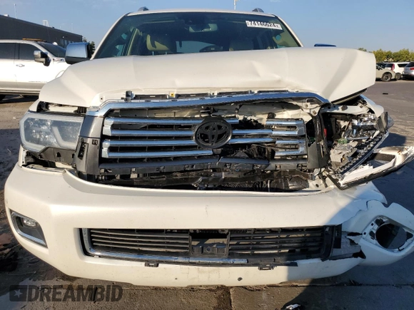 2019 Toyota Sequoia Platinum with VIN 5TDDY5G15KS168285, listed as a Copart auction lot 74146624 with 108,438 mi miles and Salvage Title. Bid and sale history available at carsss.com. Image 5.