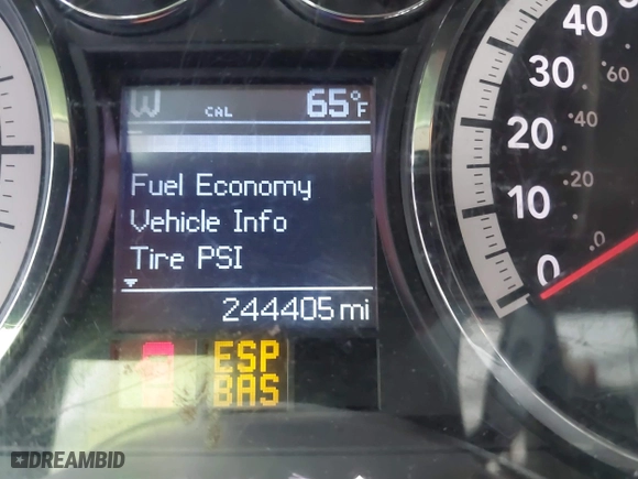 2010 Dodge Ram 1500 SLT with VIN 1D7RB1GT9AS169310, listed as a IAAI auction lot 41726449 with 244,405 mi miles. Bid and sale history available at carsss.com. Image 15.