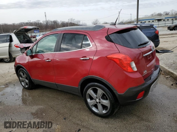 2013 Buick Encore Leather with VIN KL4CJCSBXDB133699, listed as a Copart auction lot 48160205 with 163,725 mi miles and Non Repairable. Bid and sale history available at carsss.com. Image 2.