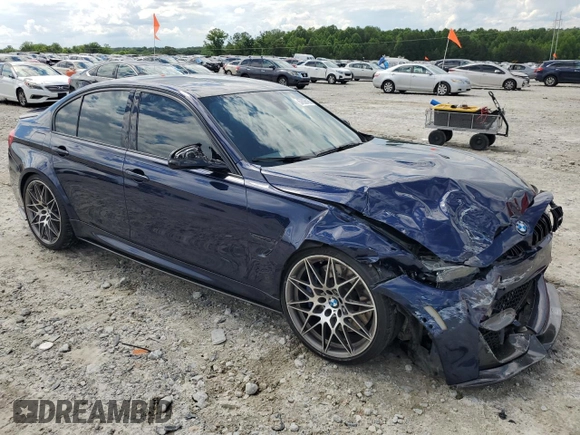 2018 BMW M3 z VIN WBS8M9C59J5J79848, wystawiony jako Copart lot #57026165 z przebiegiem Nie podano mil oraz Szkoda całkowita • Salvage title. Historia ofert i sprzedaży dostępna na DreamBid. Obrazek 4.