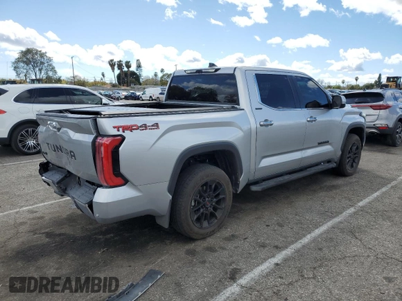 2023 Toyota Tundra Limited with VIN 5TFJA5DB4PX120864, listed as a Copart auction lot 48952505 with 19,169 mi miles and Salvage title. Bid and sale history available at DreamBid. Image 3.