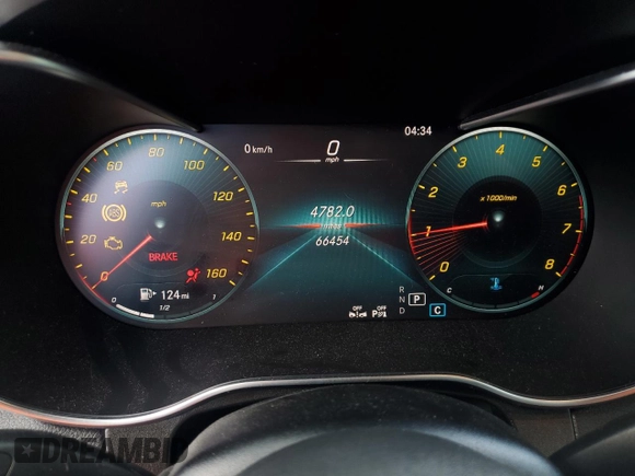 2021 Mercedes-Benz GLC 300 with VIN W1N0G8DBXMF874826, listed as a Copart auction lot 62655215 with 66,454 mi miles and Salvage title. Bid and sale history available at DreamBid. Image 9.