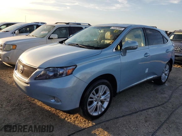 2012 Lexus RX 450h with VIN JTJZB1BA9C2006141, listed as a Copart auction lot 74452404 with Not provided miles and Salvage title. Bid and sale history available at DreamBid. Image 1.