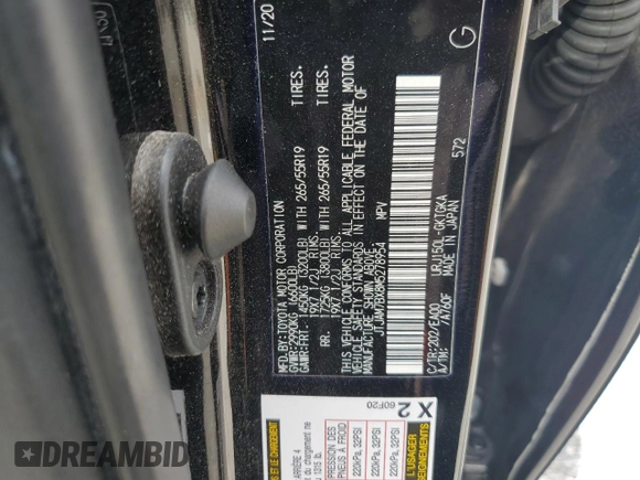 2021 Lexus GX with VIN JTJAM7BX8M5278954, listed as a Copart auction lot 47801055 with 47,965 mi miles and Salvage Title. Bid and sale history available at carsss.com. Image 13.