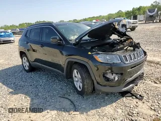 2020 Jeep Compass Latitude with VIN 3C4NJCBB3LT126542, listed as a Copart auction lot 52510575 with 17,246 mi miles and Salvage title. Bid and sale history available at DreamBid. Image 12.