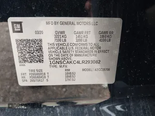 2020 Chevrolet Tahoe LS with VIN 1GNSCAKC4LR293082, listed as a IAAI auction lot 42663985 with 143,114 mi miles and . Bid and sale history available at DreamBid. Image 9.