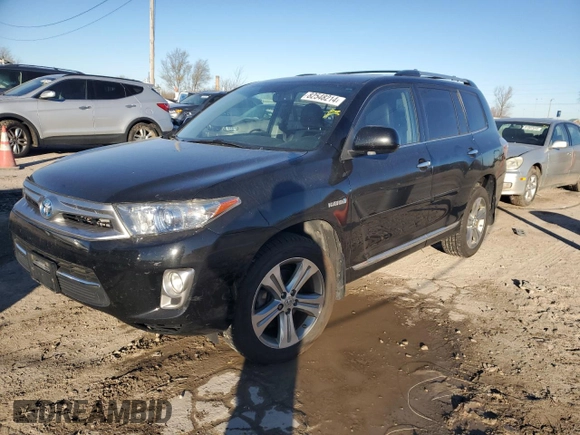 2011 Toyota Highlander Hybrid Limited with VIN JTEDC3EH0B2001564, listed as a Copart auction lot 82548214 with 0 mi miles and Salvage Title. Bid and sale history available at carsss.com. Image 1.