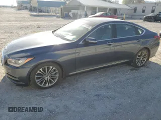 2015 Hyundai Genesis 3.8L with VIN KMHGN4JE9FU048708, listed as a Copart auction lot 50269005 with 85,063 mi miles and Salvage Title. Bid and sale history available at carsss.com. Image 1.