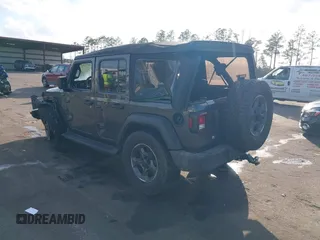 2022 Jeep Wrangler Unlimited Sport with VIN 1C4HJXDG1NW167066, listed as a IAAI auction lot 41572221 with 48,356 mi miles and . Bid and sale history available at DreamBid. Image 3.