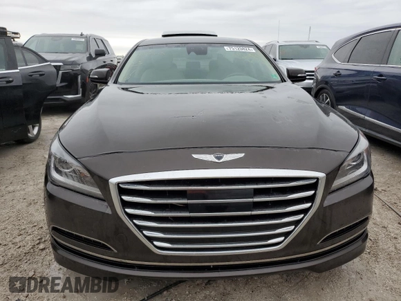 2017 Genesis G80 3.8L with VIN KMHGN4JE2HU177957, listed as a Copart auction lot 75120824 with 0 mi miles and Salvage Title. Bid and sale history available at carsss.com. Image 5.